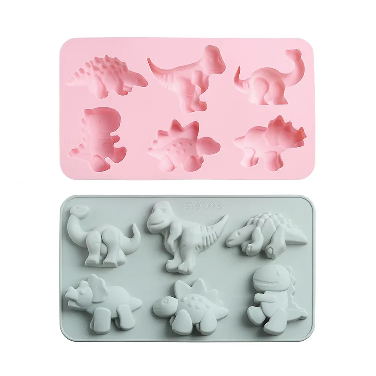 

Silicone 6 Dinosaur Cake Mold Variety of shapes DIY Baking Chocolate Pudding Jelly Tool Handmade soap mold cake tools