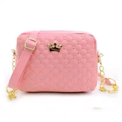 Женская мини-сумка с заклепками маленькая сумка-мессенджер короной 2019 | Багаж и