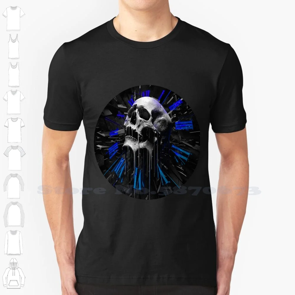 Черно белая 3d футболка с изображением лица черепа для мужчин и женщин прицеп