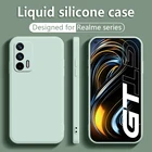 Чехол из жидкого силикона для Realme GT GTneo Q3Pro Narzo 30 Pro 30A 20 20A 10 10A C25 C21 C20 C20A C17 C15 C12 C11 C2, чехол с защитой от падения