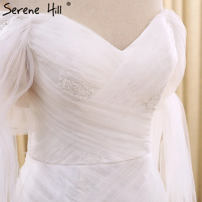 Длинное свадебное платье Русалочки белое с аппликацией из фатина сексуальное