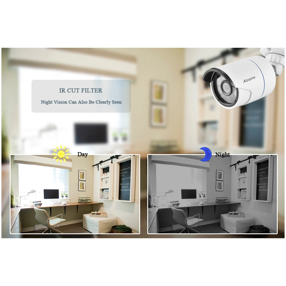 AZISHN 4CH 5MP POE NVR система безопасности H.265 5MP 4MP 2MP аудио запись Открытый IP66 Водонепроницаемая ip-камера комплект для домашнего видеонаблюдения