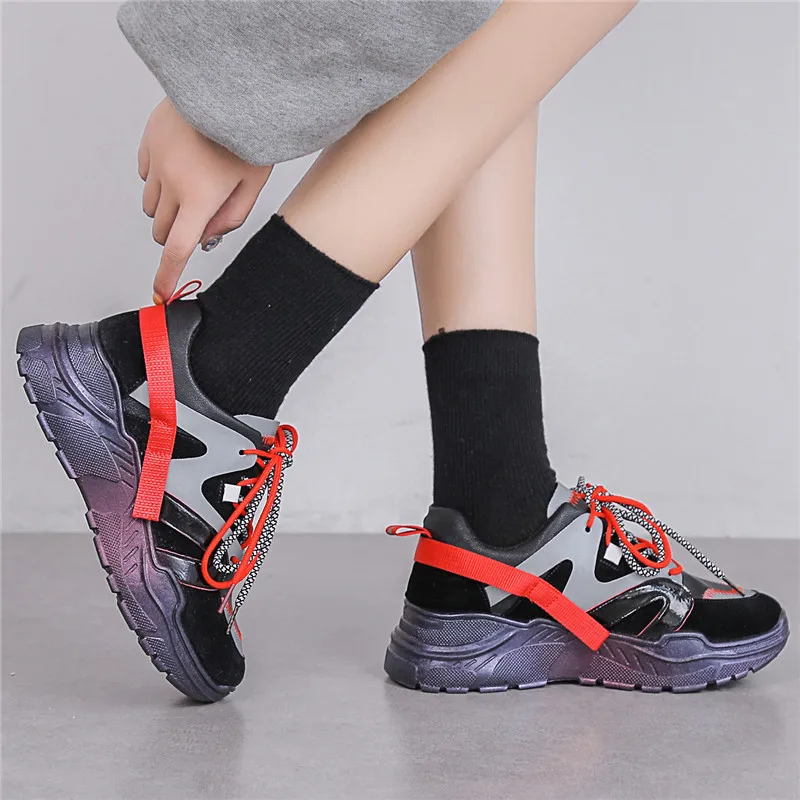 Женские кроссовки на платформе Повседневные Удобные большие размеры 36 42 2020|Обувь