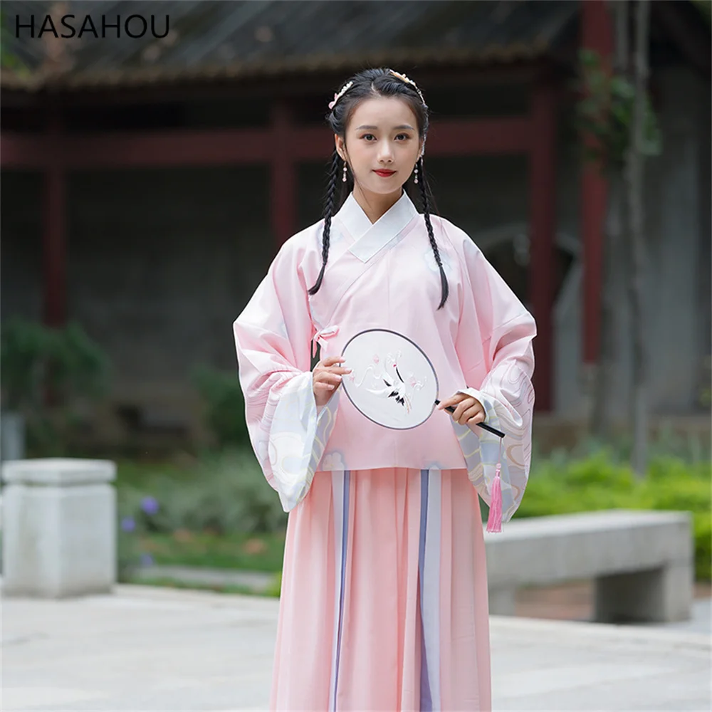 

Traditional Chinese Style Women Hanfu Tops Coat Tang Suit Ancient Jackets Skirts Oriental Clothing Vintage Cardigan Robes