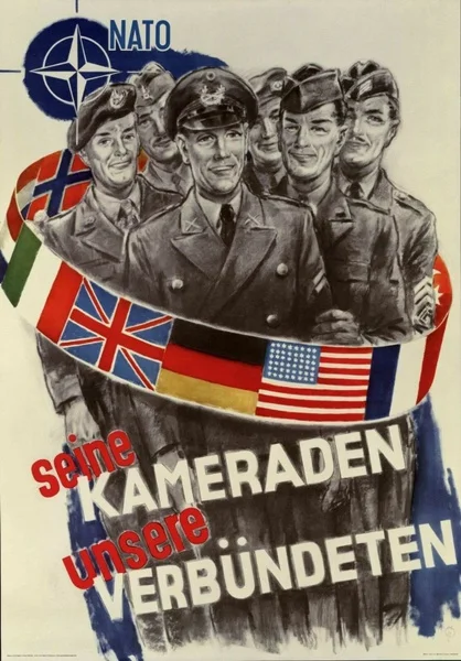 

Vintage German NATO Military Poster Metal Tin Sign Poster