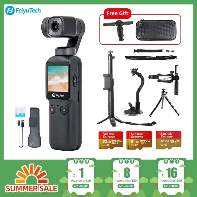 FeiyuTech Feiyu карман Камера карданный 3 осевой стабилизированный Карманный со