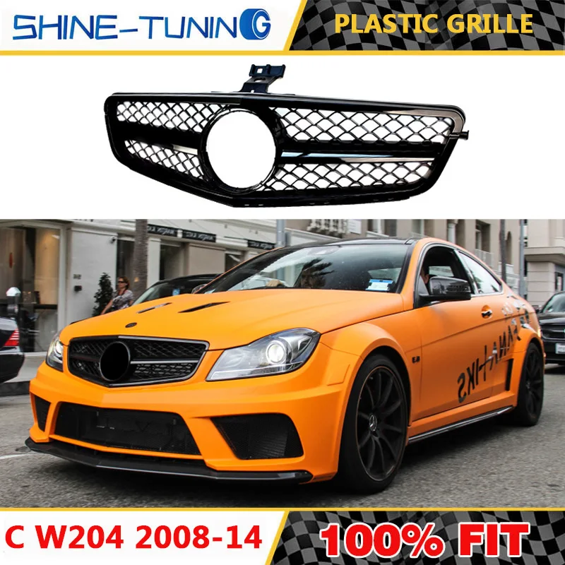 Подходит для C Class W204 C63 подходит amg matte black c200 c180 c300 c230 c280 c350 c63 style с