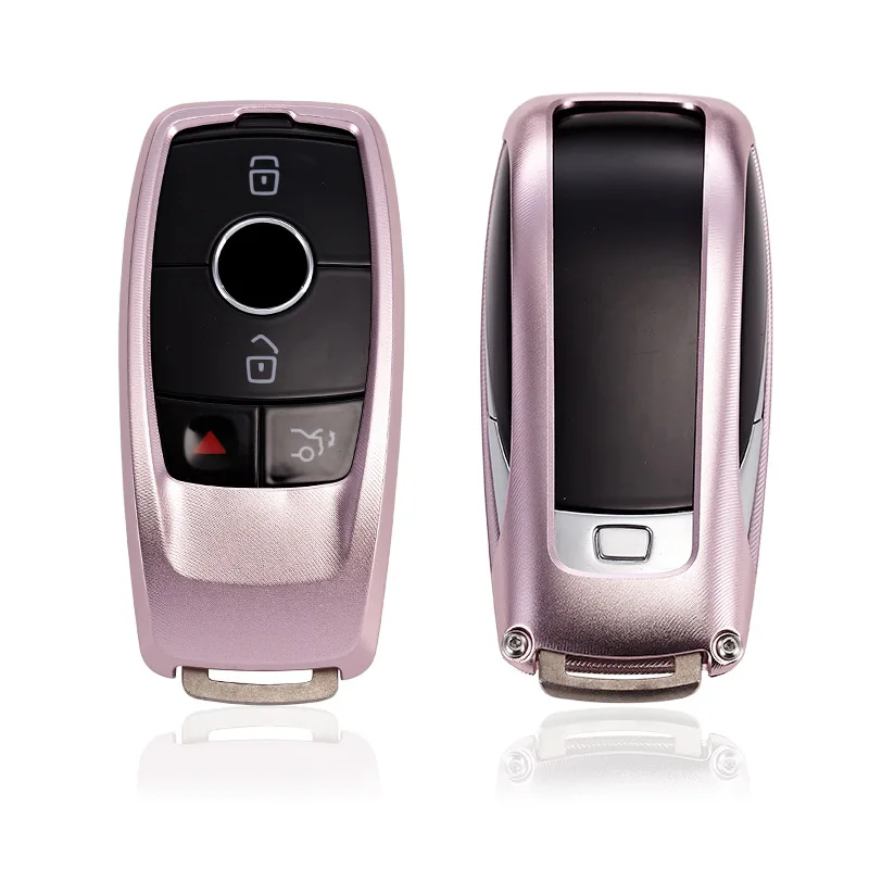 

2021 Aluminum Alloy Car Key Case Protective Cover for Men Women Key Purse for Mercedes Benz 2017 E Class C Class Keychain Metal