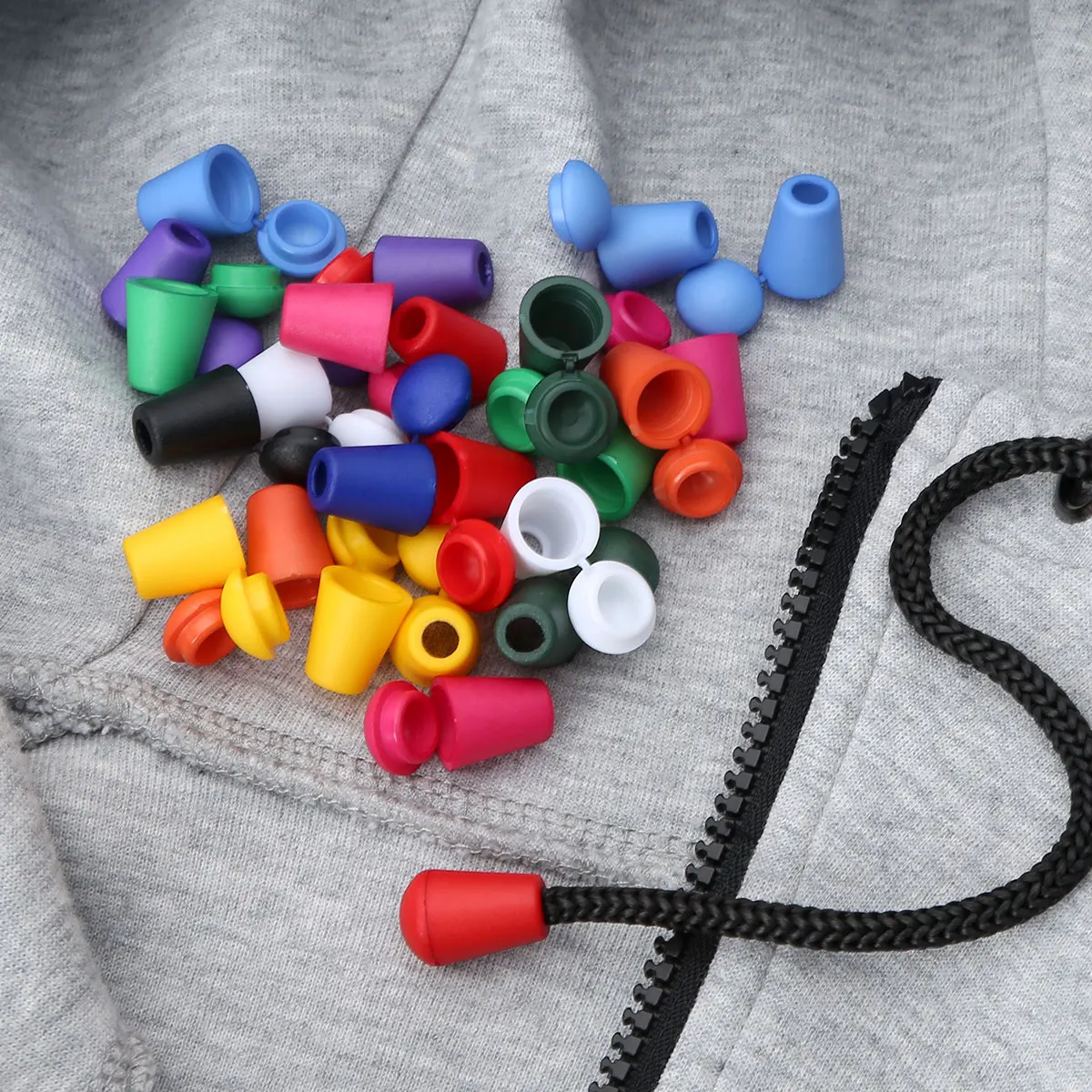 30Pcs Cord End Bell Stopper with Locking Lid Plastic Toggle Clip for Paracord Clothes Bag Sports Wear Shoes Accessories | Дом и сад