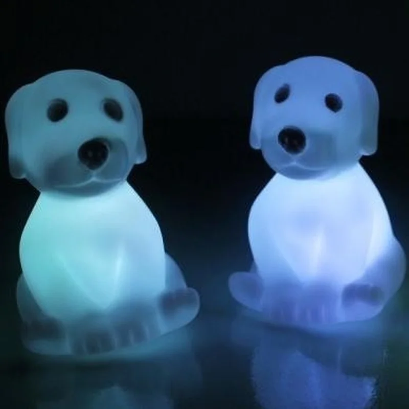 

Toy Plastic Animal Pug Discus Light 7 Colour Automatically Transform Led Small Unisex Movie Tv Toy Plastic Animal Model