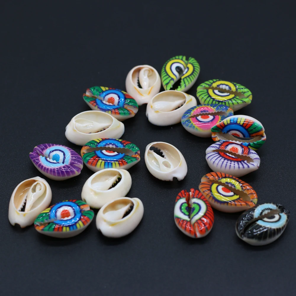 10 натуральных жемчужин из раковин смешанных цветов для создания украшений DIY для изготовления чармов, ожерелий, браслетов, подарков женщинам размером 14x18-16x20 мм.