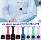Сменный ремешок для Apple Watch 6 Band 40 мм 44 мм, силиконовый защитный браслет карамельных цветов для Apple Watch 7 6 SE 5 4 3