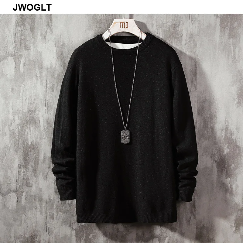 Корейский Модный повседневный черный красный белый мужской свитер приталенный