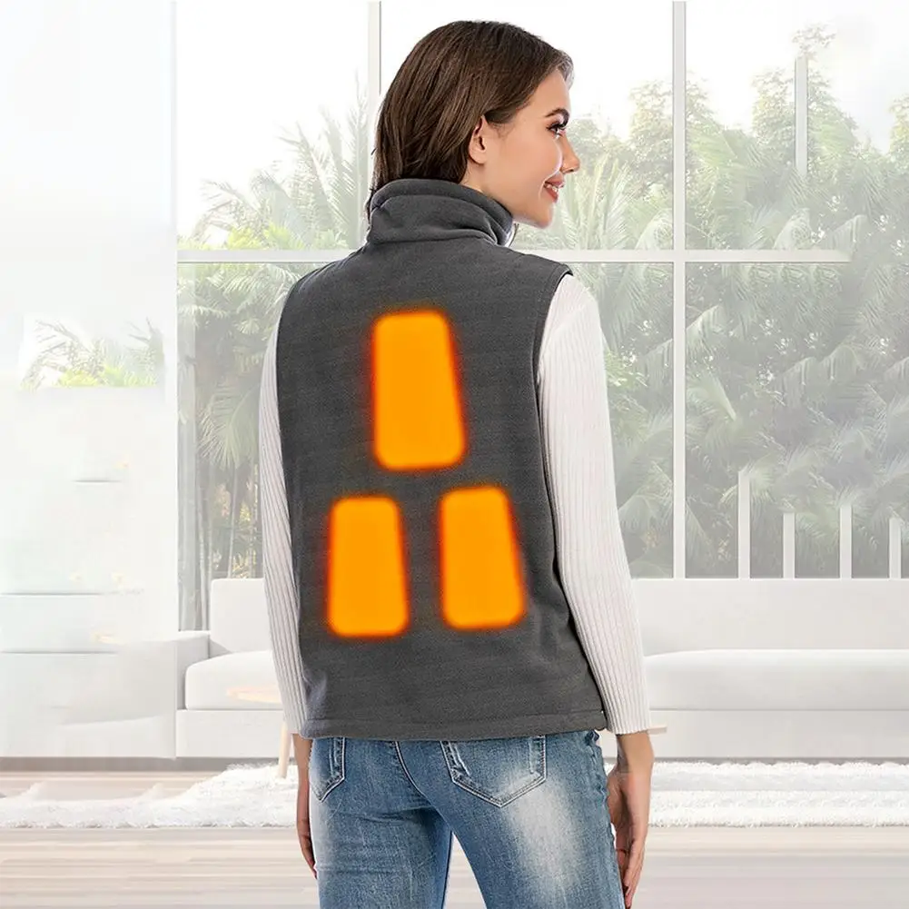 Winter Smart Heated Vest Electric Heating vest 3 Temp Levels 5 major heating areas for Cycling Camping Fishing | Спорт и развлечения
