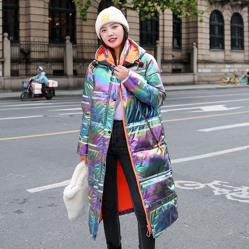 Куртка женская зимняя с капюшоном и принтом водонепроницаемая | Женская одежда