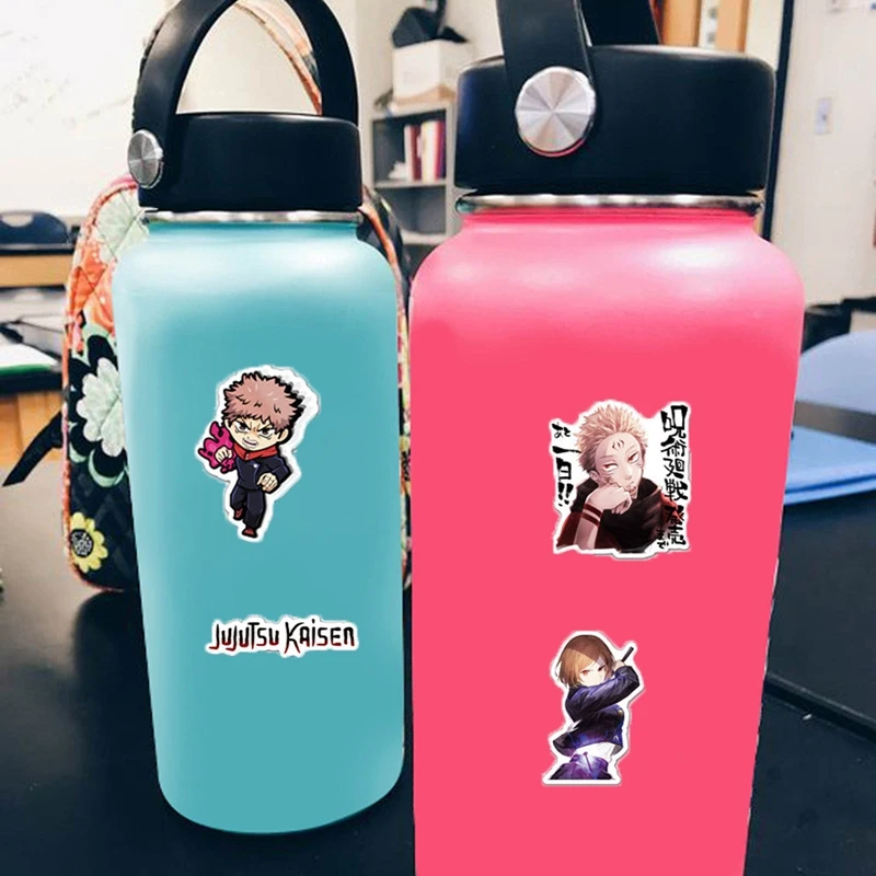 

50/100 pcs/pack Anime Jujutsu Kaisen Sticker Waterproof PVC Skateboard Luggage Motorcycle Guitar Graffiti Decor Decals Kid Toy