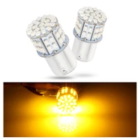 2pcs canbus amber yellow 12 24v 50smd led 1156 bau15s py21w car turn tail lights bulbs easy to replace car lamp