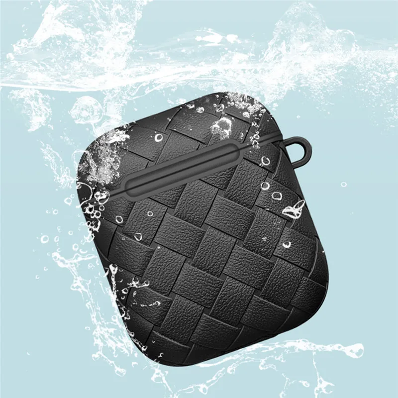 

Woven Soft TPU Silicone Cover For Apple Air Pods 1 2 pro Case For Air Pods 2 3 Portable Keychain Wireless Bluetooth Earphone Box