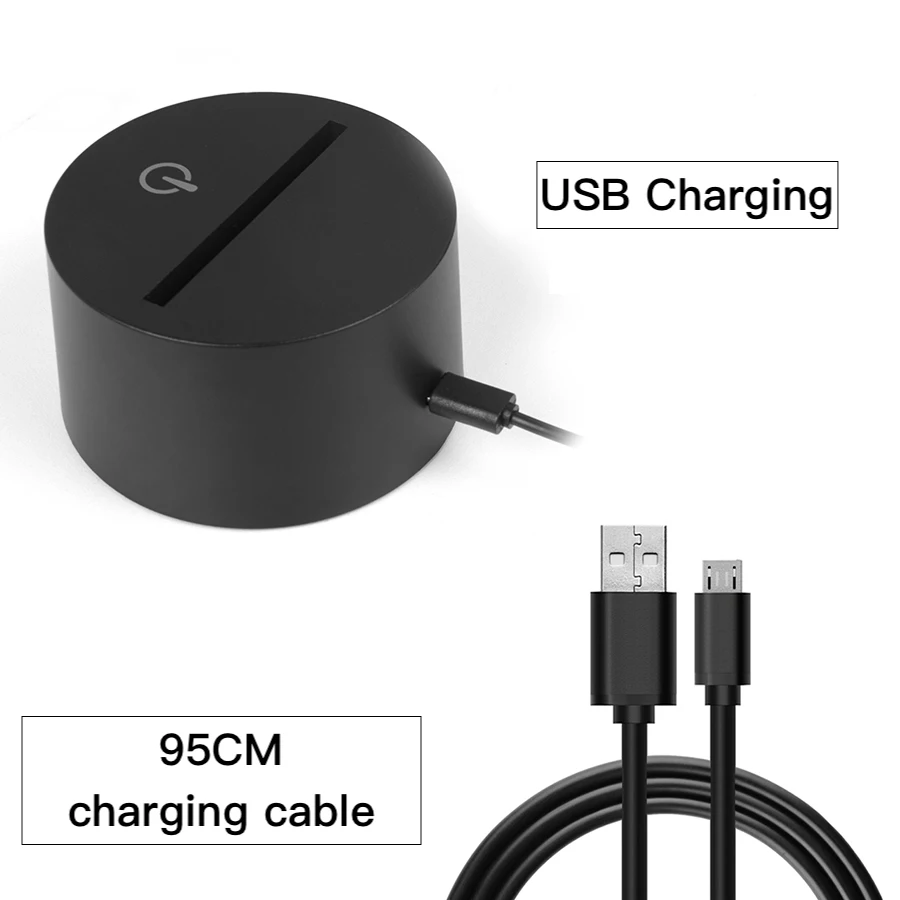 Игровой значок 3D Иллюзия ночника 7/16 Цвет Change настольная лампа Настройка