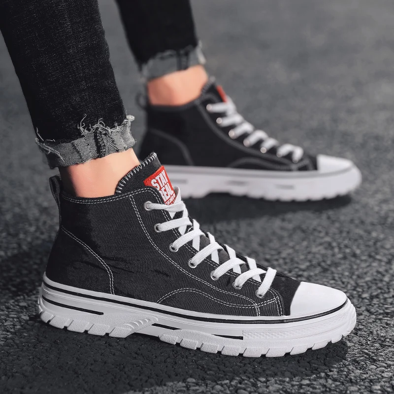 

Fashion Sneakers Men Shoes Men High Top Canvas shoes Korean Version Casual Shoes