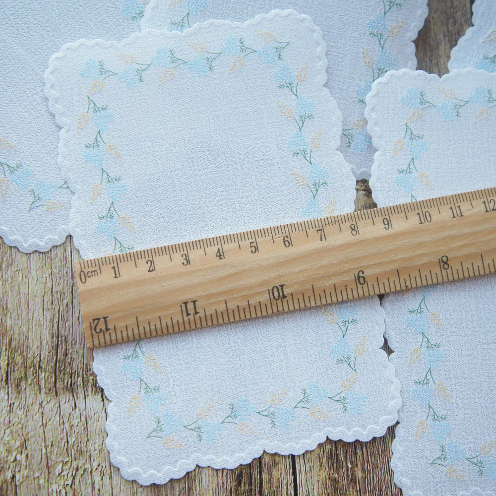 20 шт Большой размер как ткань дизайн Белый Синий Желтый цветок Бумага Креативный