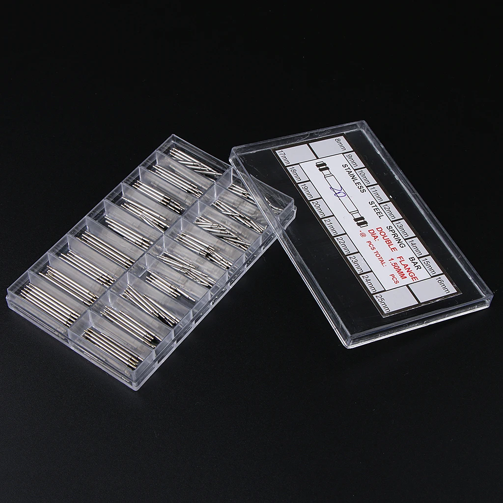 

360/270 шт Серебряный браслет для часов из нержавеющей стали, пружинные стержни, штыри для часового инструмента