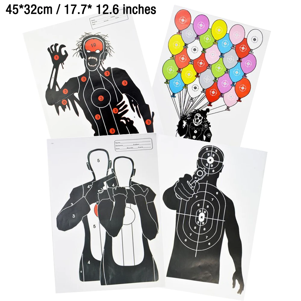 

10/20pcs Airsoft Shooting Target Paper Paintball BB Archery Gun Shooting Practice Training Target Gel Ball Accessory Equipment