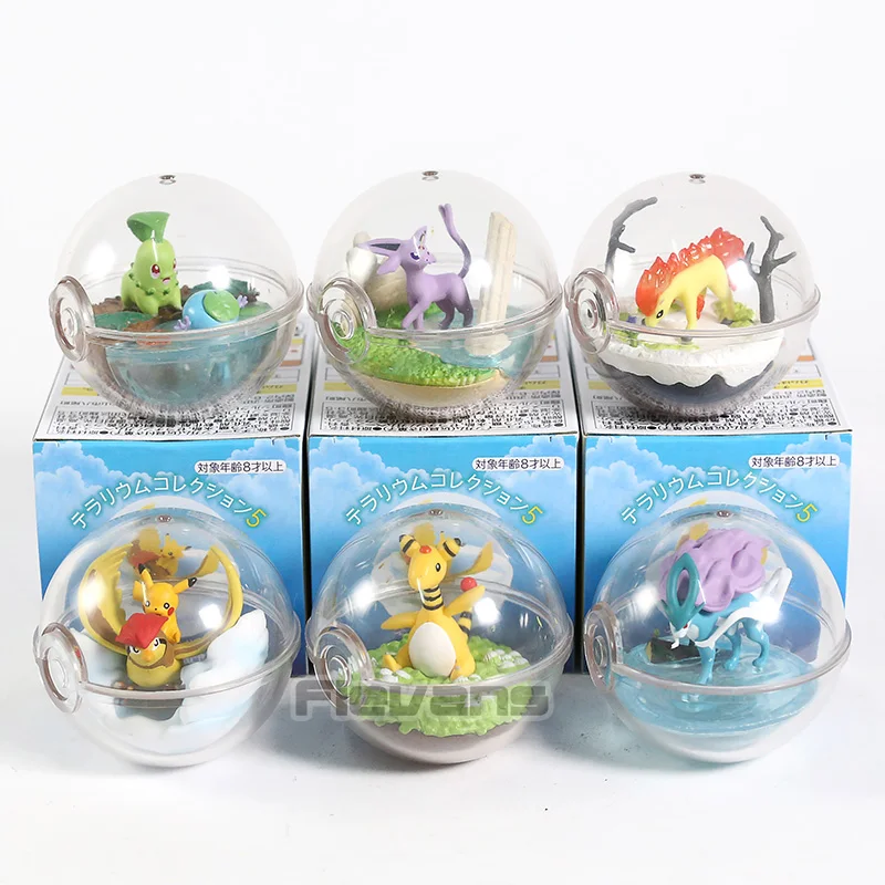 Монстров центр Ampharos Espeon из анимационного сериала "Pidgeotto Chikorita Wooper Ponyta Suicune ПВХ Фигурки игрушки куклы подарки 6 шт./компл