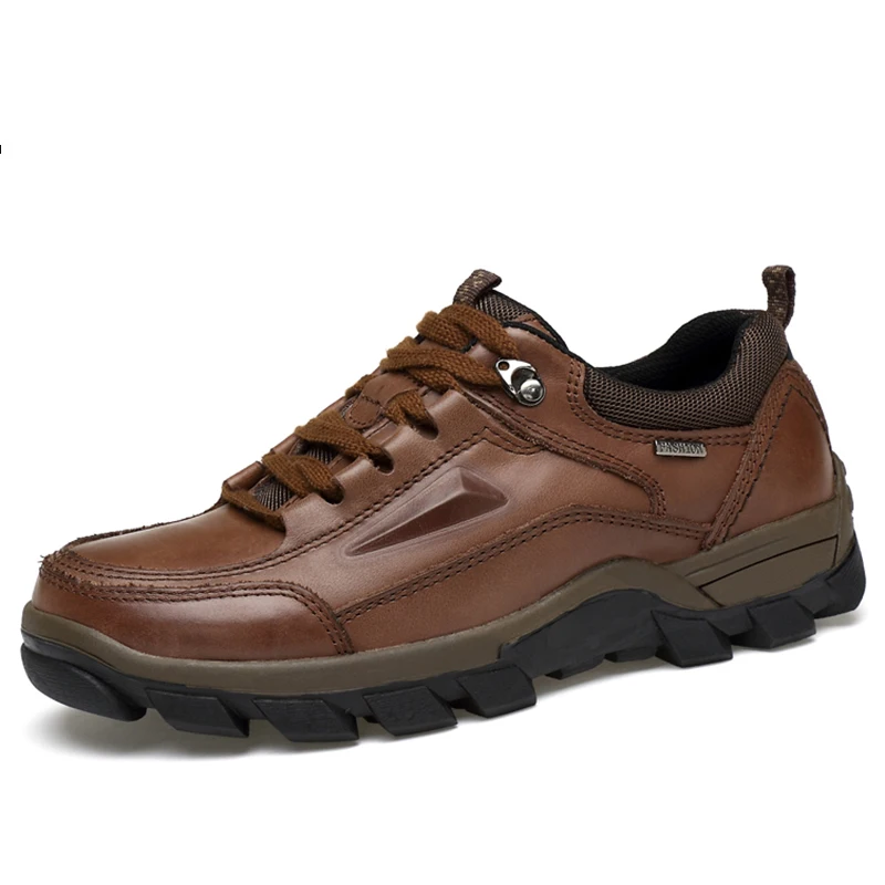 

Hademade Genuine Leather Boots Men Working Boots Super Casual Leather Safety Boots All Seasons Men Ankle Boots Outdoor Shoes