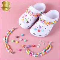 cute m beans chain croc charms designer diy fashion bling shoes decaration jibb for croc clogs buckle kids girls women gifts