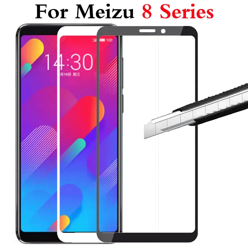 Закаленное стекло на телефон для Meizu m8 m8c Note Note8 x8 v8 Pro Чехол весь экран защитная