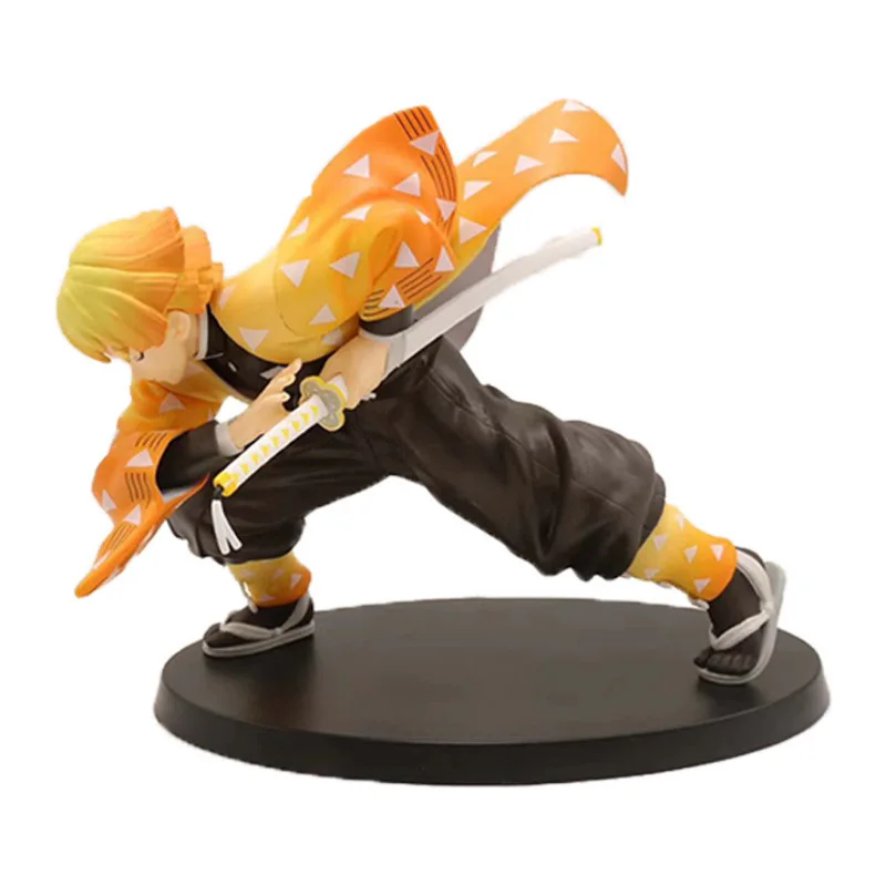 

15Cm Anime Demon Slayer Figure Actiefiguren Trekken Zwaard Agatsuma Zenitsu Beeldje Kimetsu Geen Kimetsu No Yaiba Figure Model
