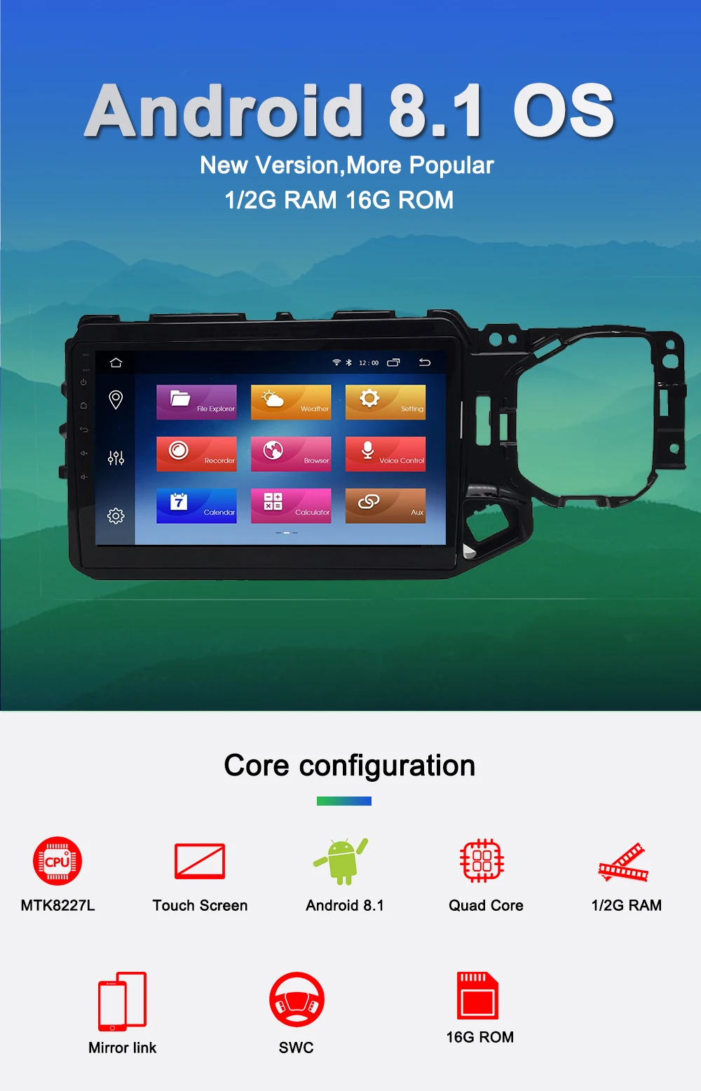 Navivox 10 дюймов Android 8,1 для Chery Tiggo 4X/5X2017 rom 16 ГБ Автомобильный gps плеер радио Поддержка TPMS SWC