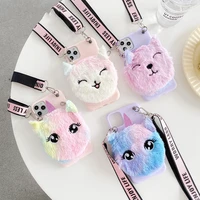 plush cat coin purses cases for huawei p30 p20 pro p10 p50 p40 lite e p smart z s pro plus 2019 2020 2021 3d wallet bag cover