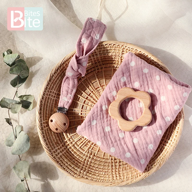 3 шт./компл. детские нагрудники в горошек тканевая бандана цепочка для пустышки с