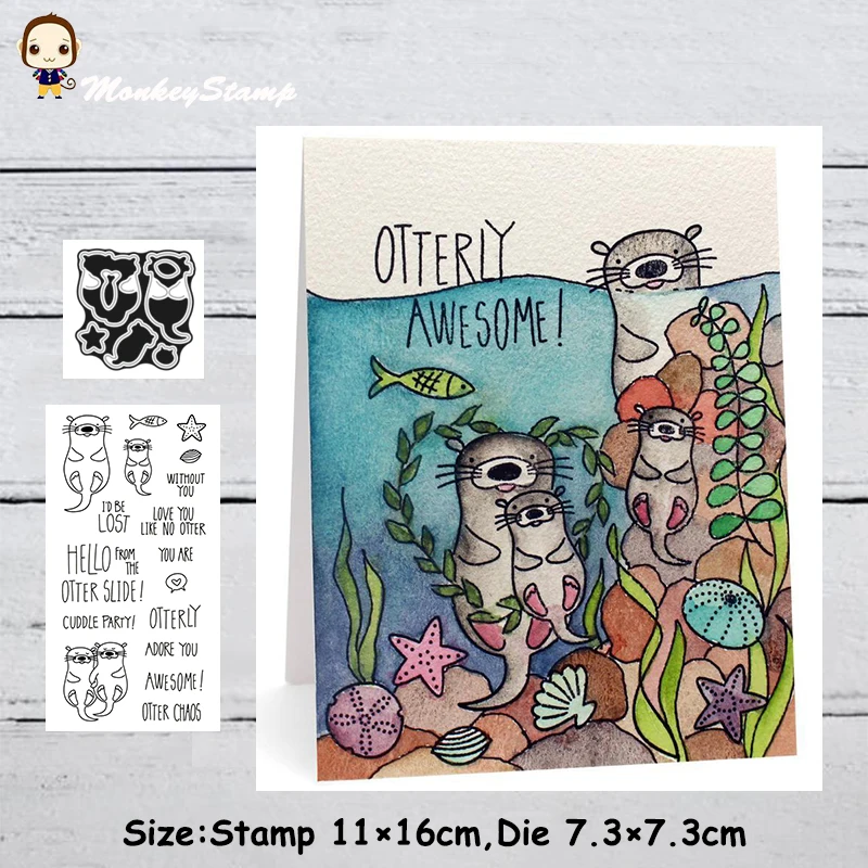 Трафарет для скрапбукинга обезьяна животные металлические режущие штампы и