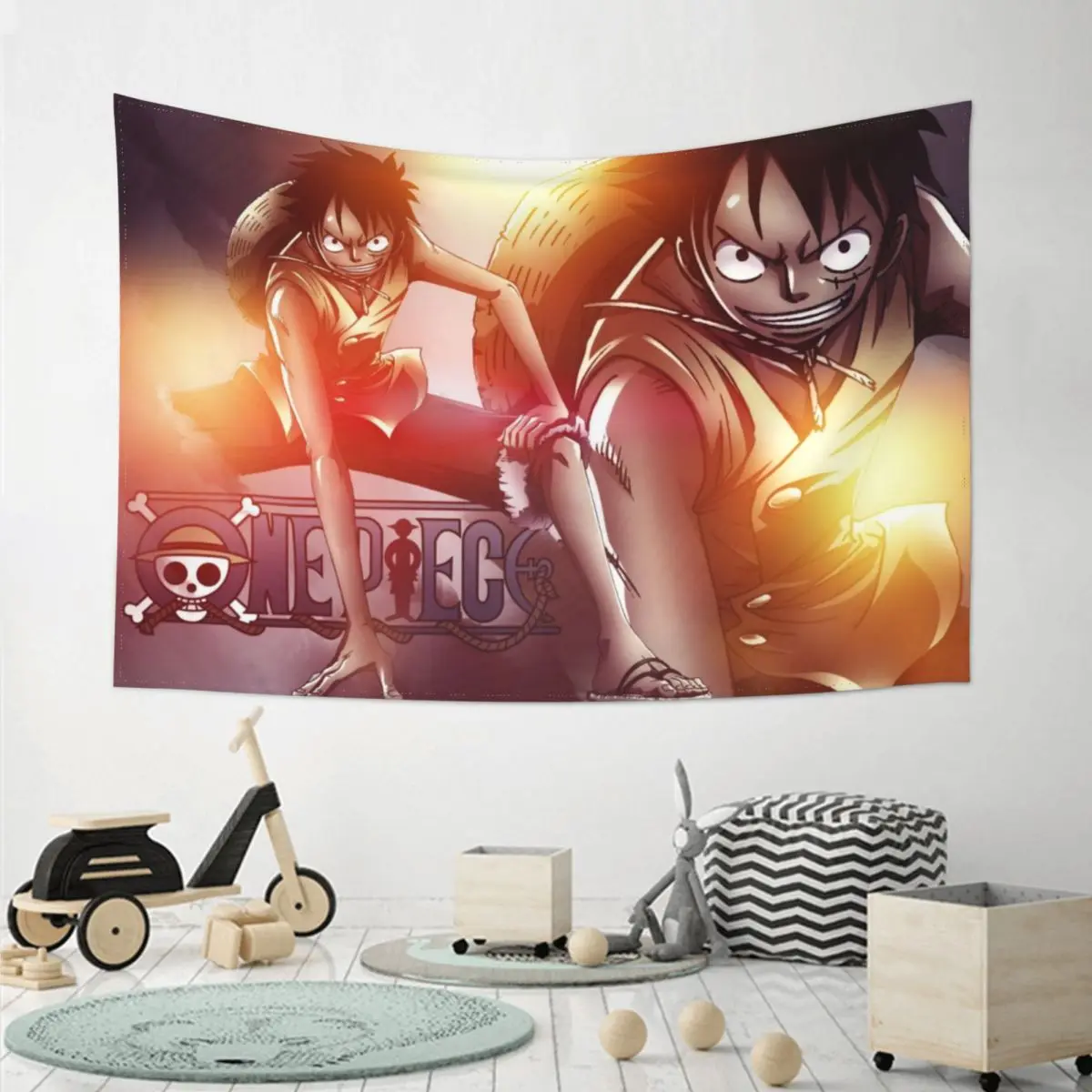 

3D printing Monkey D. Luffy family decoration tapestry Anime Monkey D. Luffy fashion wall hanging tapestry room decoration