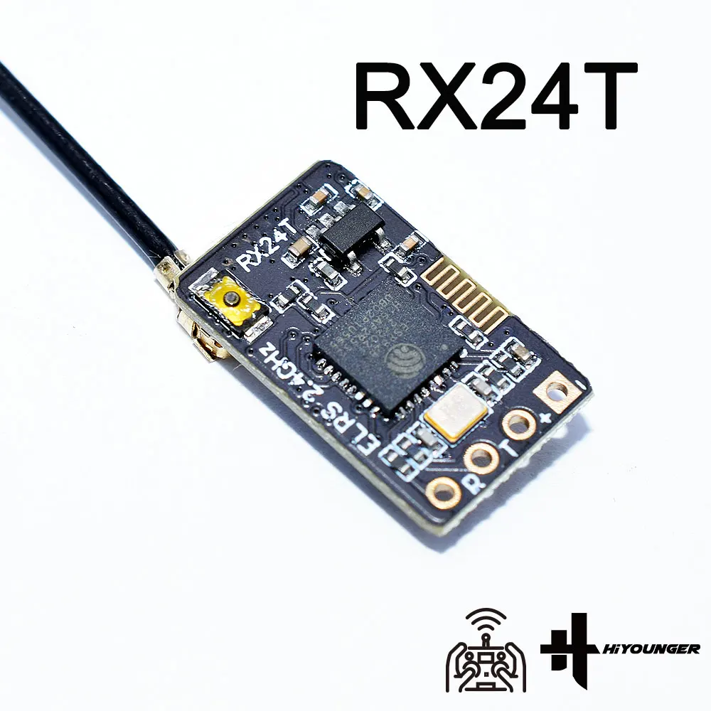 

ExpressLRS RX24T 2.4G ELRS Radio Nano Long Range Receiver 11X18mm for FPV Racing Freestyle Long Range Drones DIY Parts LR4 LR5