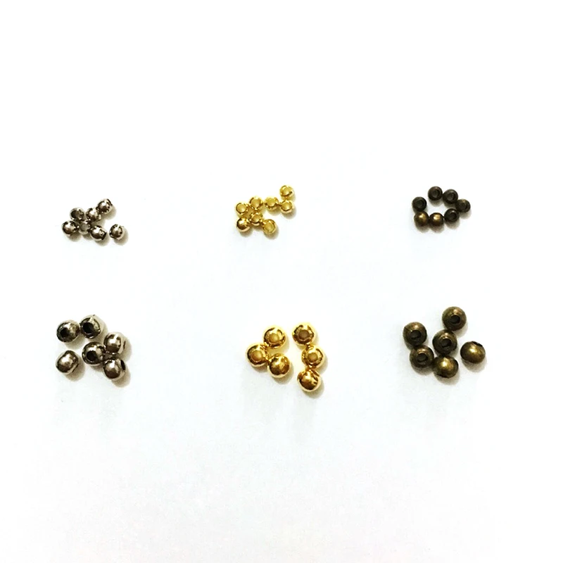 200 шт./компл. 3 мм 2 железная бусина Кукольное ожерелье цепь мини детские бусы