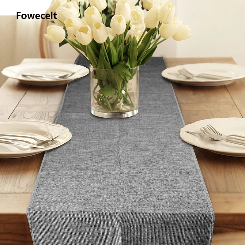 Fowecelt 2021 полотно мешковина скатерти и для стола современная настольная лампа