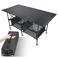 outdoor folding table portable aluminium alloy camping table for bbq picnic party table waterproof durable garden yard furniture