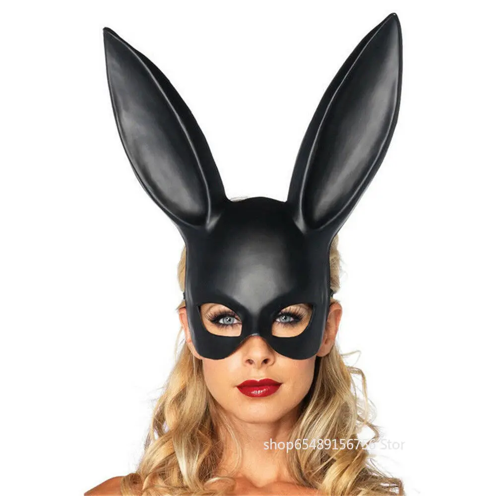 

Женская маска кролика для Хэллоуина, маски для косплея, маски с кроличьими ушками для вечерние НКИ, бара, ночного клуба, Рождества, карнавала...