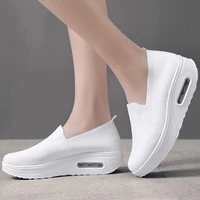 hot sale platforms weave women slip on 2020 new spring summer flats female zapatos de mujer lace womens loafers air cushion 41