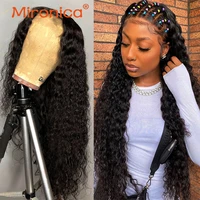 13x413x6 brazilian deep wave lace front human hair wigs remy human hair for black women pre plucked hairline lace closure wig