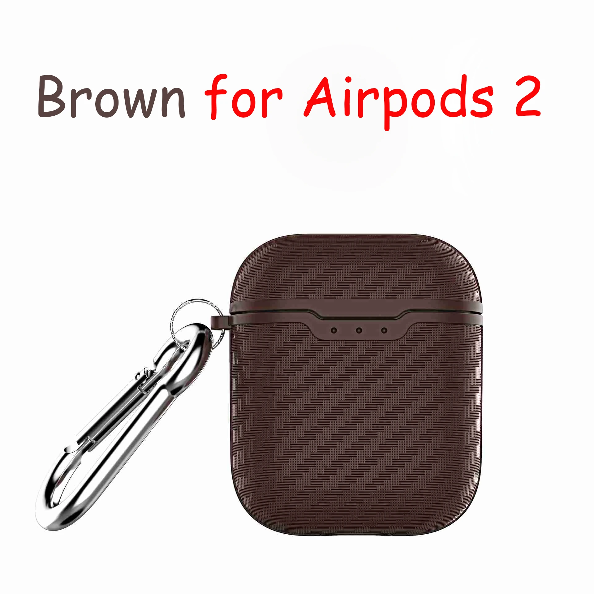 Чехол s для AirPods 2 Coque Bluetooth беспроводные наушники мужские из углеродного волокна сумка чехол для AirPods Pro Чехол для гарнитуры зарядный чехол - Цвет: Brown ForAirpods2