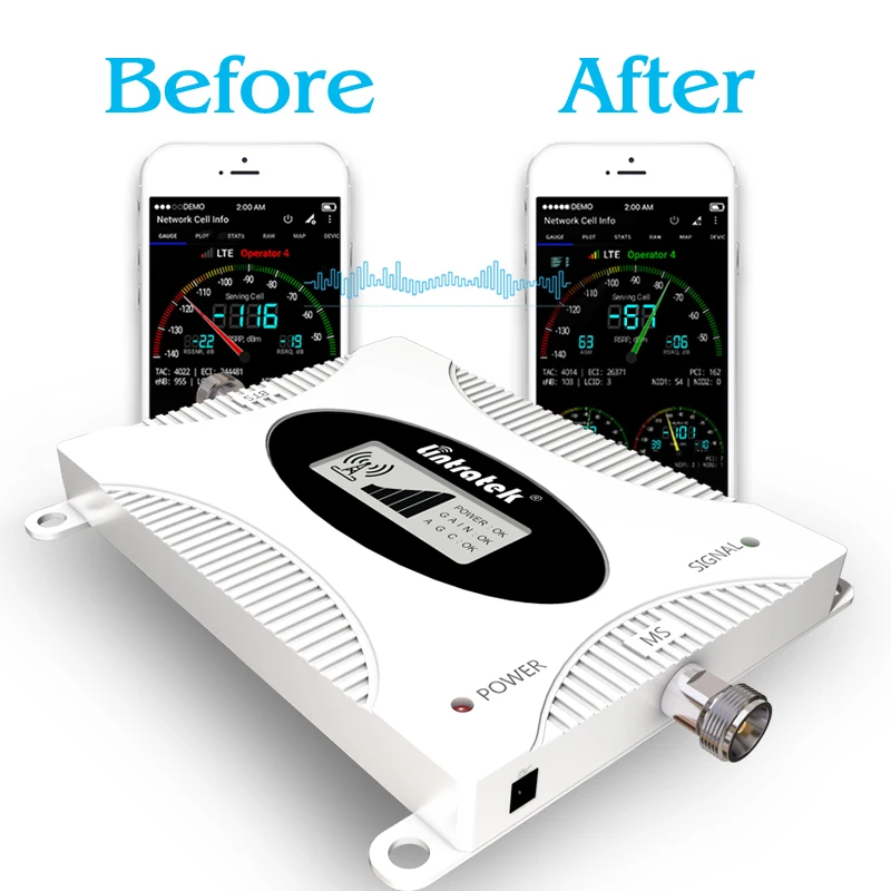 Lintratek усилитель сотовой связи LTE 4G 1800MHZ AGC ALG мобильный телефон сигнала DCS Band3 сеть