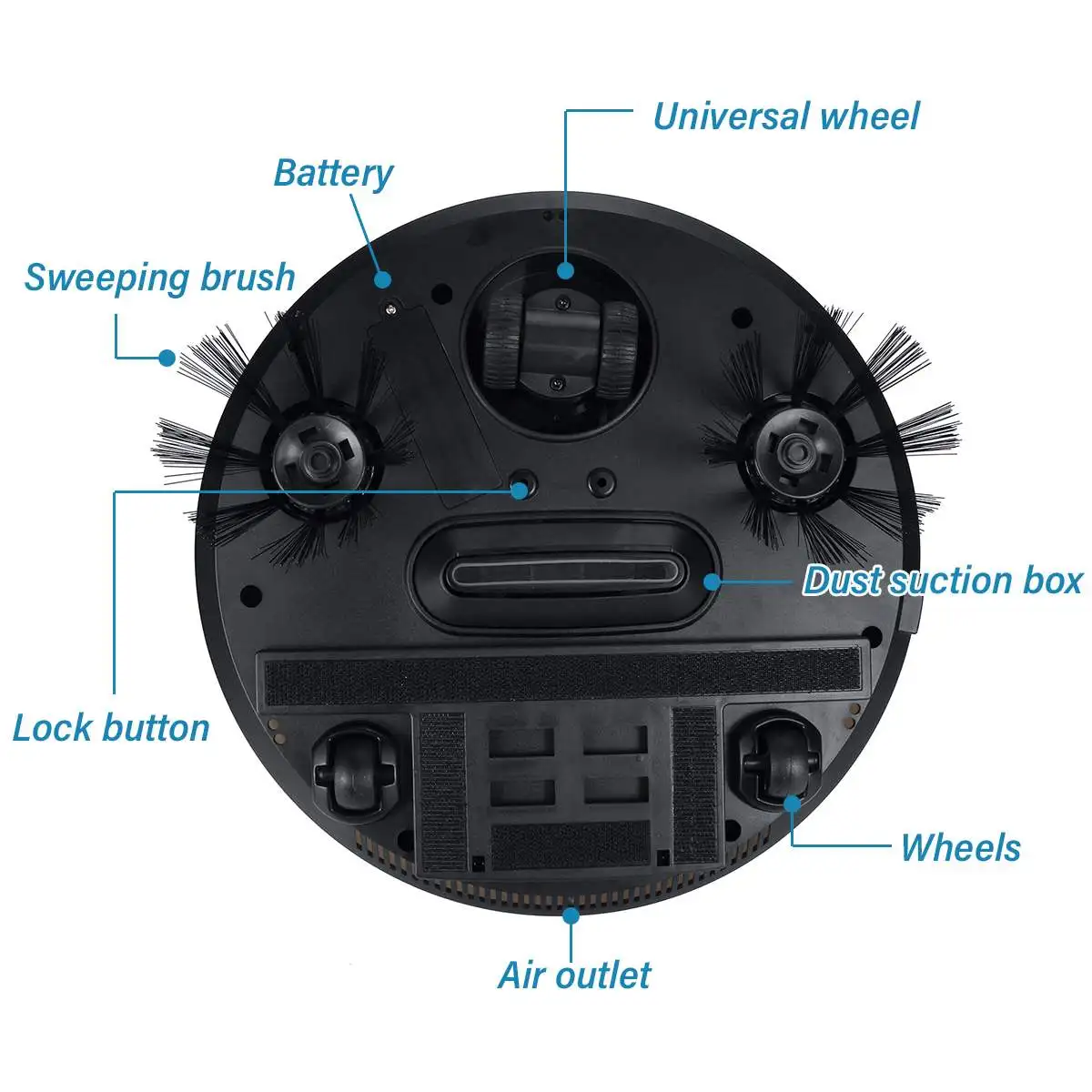 

Smart Vacuum Cleaner Robot Rechargeable Home Office Sweeping Robot Mopping Sweeping Suction Floor Dust Sweeper Machine