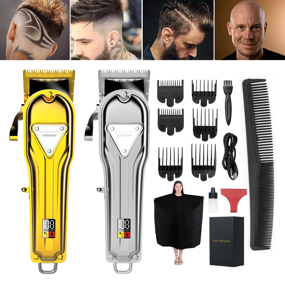 

Hair clipper professional barber clippers Hair cutter for men waterproof haircut Trimmer machine cordless hair trimmer Tools