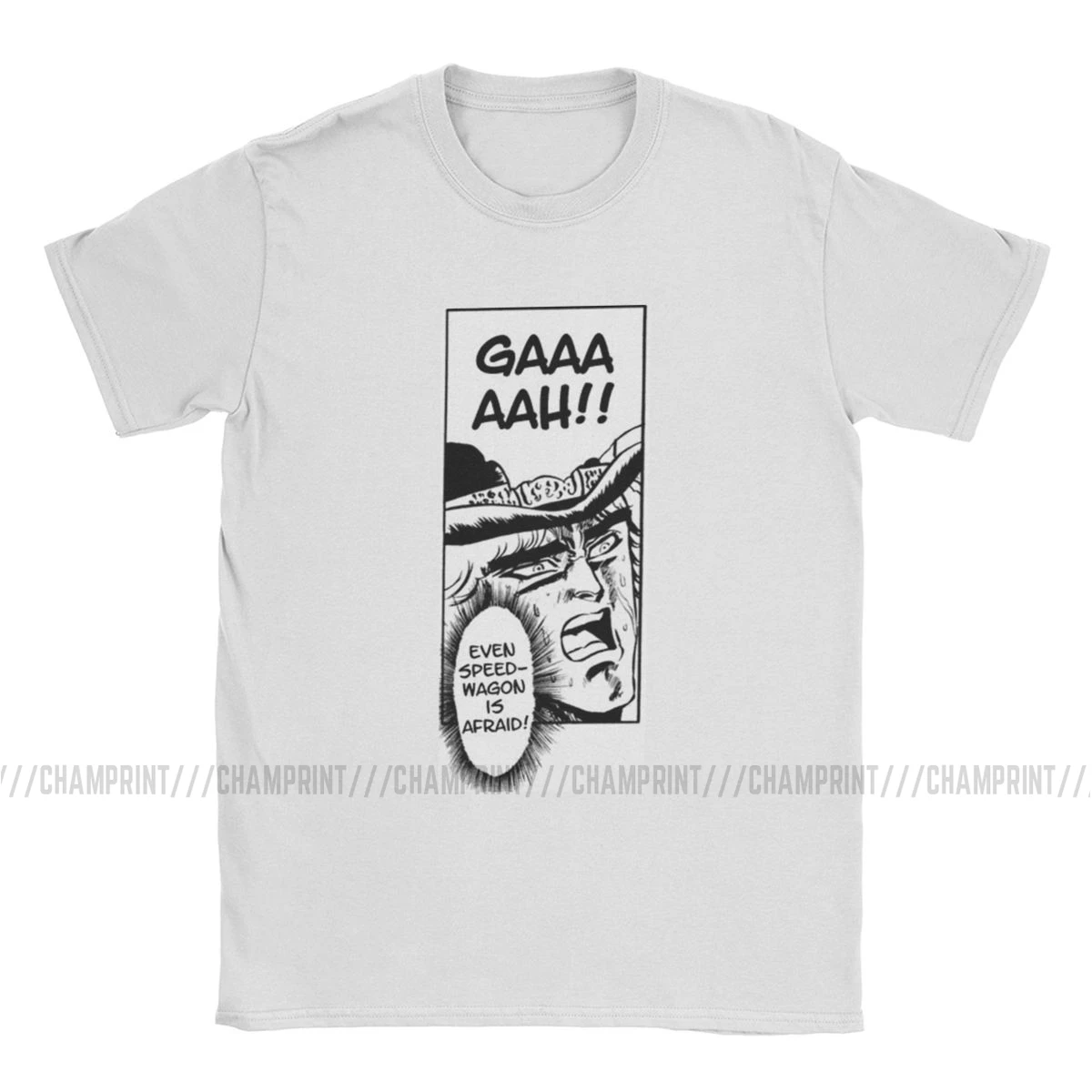 Men's Funny T-Shirt Even SpeedWagon Is Afraid | Jojos Bizarre Adventure Anime JJBA Manga Tee | Short Sleeve Clothes image 2