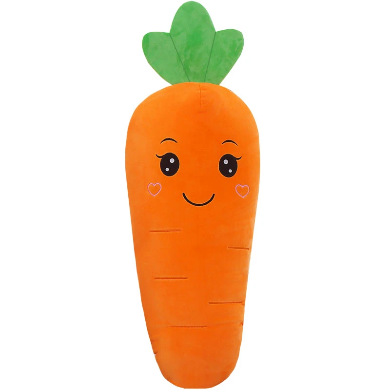 

New Funny Cartoon Smile Carrot Plush Toy Simulation Vegetable Carrot Stuffed Pillow Doll Soft Toy for Children Birthday Present